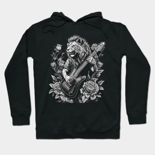 Lion Playing a Guitar Hoodie